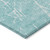 9' X 12' Teal Blue And Ivory Abstract Washable Indoor Outdoor Area Rug