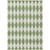 10' X 14' Green And Ivory Geometric Washable Indoor Outdoor Area Rug