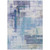 9' X 12' Blue Ivory And Gray Abstract Washable Indoor Outdoor Area Rug