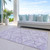9' X 12' Lavender And Ivory Geometric Washable Indoor Outdoor Area Rug Modern Style - Lavender, Ivory Color