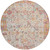8' Pink And Ivory Round Patchwork Washable Indoor Outdoor Area Rug