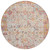 8' Pink And Ivory Round Patchwork Washable Indoor Outdoor Area Rug