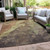 8' X 10' Brown And Fern Green Abstract Washable Indoor Outdoor Area Rug