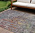 10' X 14' Pewter Abstract Washable Indoor Outdoor Area Rug