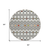 8' Ivory Red And Gray Round Geometric Washable Indoor Outdoor Area Rug