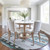8' Teal Blue Brown And Ivory Round Striped Washable Indoor Outdoor Area Rug - Teal Blue, Brown, Ivory