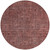 8' Orange And Copper Round Southwestern Washable Indoor Outdoor Area Rug