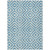8' X 10' Teal Blue And Ivory Geometric Washable Indoor Outdoor Area Rug Transitional Style - Teal Blue, Ivory Color