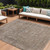 10' X 14' Brown And Beige Abstract Washable Indoor Outdoor Area Rug - Brown, Beige