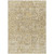 10' X 14' Wheat Beige And Gray Floral Washable Indoor Outdoor Area Rug