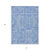 8' X 10' Blue And Ivory Abstract Washable Indoor Outdoor Area Rug