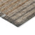 10' X 14' Chocolate And Gray Striped Washable Indoor Outdoor Area Rug