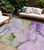 10' X 14' Purple Abstract Washable Non Skid Indoor Outdoor Area Rug