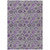 8' X 10' Purple And Gray Floral Washable Indoor Outdoor Area Rug