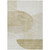 9' X 12' Brown Beige And Ivory Geometric Washable Indoor Outdoor Area Rug