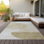 9' X 12' Brown Beige And Ivory Geometric Washable Indoor Outdoor Area Rug