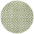 8' Green And Beige Round Geometric Washable Indoor Outdoor Area Rug - 608219263232