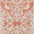 8' X 10' Coral And Ivory Damask Washable Indoor Outdoor Area Rug - 880016737004