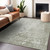 9' X 12' Linen Abstract Washable Indoor Outdoor Area Rug