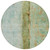 8' Olive Green And Blue Round Abstract Washable Indoor Outdoor Area Rug
