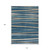 10' X 14' Denim Blue And Gray Striped Washable Indoor Outdoor Area Rug - Denim Blue, Gray
