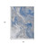 8' X 10' Blue And Ivory Abstract Washable Indoor Outdoor Area Rug