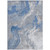 8' X 10' Blue And Ivory Abstract Washable Indoor Outdoor Area Rug