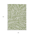 10' X 14' Green And Ivory Floral Washable Indoor Outdoor Area Rug