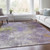 9' X 12' Purple And Olive Green Abstract Washable Indoor Outdoor Area Rug
