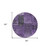 8' Eggplant Purple And Charcoal Round Patchwork Washable Indoor Outdoor Area Rug