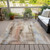 9' X 12' Beige and Brown Washable Non Skid Indoor Outdoor Area Rug
