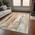 9' X 12' Beige and Brown Washable Non Skid Indoor Outdoor Area Rug
