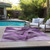 8' X 10' Purple Abstract Washable Non Skid Indoor Outdoor Area Rug Contemporary Style - Purple Color
