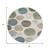 8' Ivory Fern Green And Teal Blue Round Geometric Washable Indoor Outdoor Area Rug