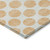 9' X 12' Peach And Ivory Polka Dot Washable Indoor Outdoor Area Rug