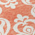 8' Coral And Ivory Round Damask Washable Indoor Outdoor Area Rug - Coral, Ivory