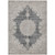 10' X 14' Black And Ivory Oriental Washable Indoor Outdoor Area Rug
