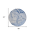 8' Round Navy Blue Round Abstract Washable Non Skid Indoor Outdoor Area Rug