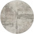 8' Linen And Gray Round Abstract Washable Indoor Outdoor Area Rug