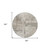 8' Linen And Gray Round Abstract Washable Indoor Outdoor Area Rug