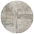 8' Linen And Gray Round Abstract Washable Indoor Outdoor Area Rug