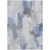 8' X 10' Denim Blue And Ivory Abstract Washable Indoor Outdoor Area Rug - 880016847840