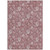 10' X 14' Blush Pink And Mauve Floral Washable Indoor Outdoor Area Rug