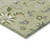 9' X 12' Artichoke Green Gray And Brown Floral Washable Indoor Outdoor Area Rug