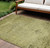 9' X 12' Khaki Brown And Taupe Oriental Washable Indoor Outdoor Area Rug