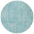 8' Teal Blue And Ivory Round Abstract Washable Indoor Outdoor Area Rug Transitional Style - Teal Blue, Ivory Color
