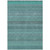 8' X 10' Turquoise Striped Washable Non Skid Indoor Outdoor Area Rug