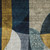 8' X 10' Blue Gold And Gray Abstract Washable Indoor Outdoor Area Rug