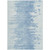 9' X 12' Sky Blue And Denim Blue Abstract Washable Indoor Outdoor Area Rug