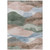 8' X 10' Salmon And Emerald Abstract Washable Indoor Outdoor Area Rug